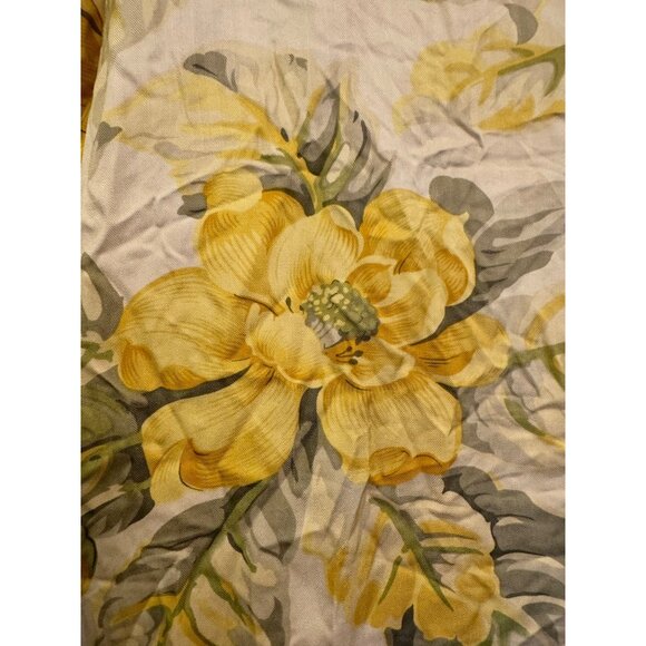 Tommy Bahama Yellow Floral Silk Button-Down Hawaiian Shirt Size L - Picture 7 of 8